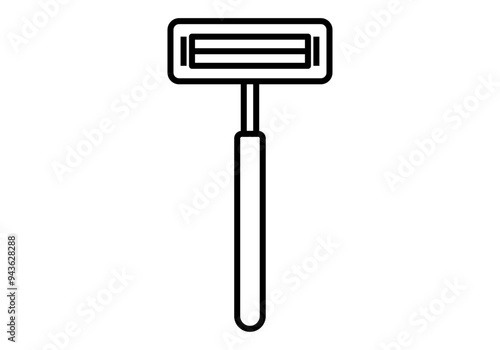 Icono negro de maquinilla de afeitar para hombre