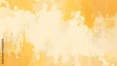 Abstract Background with Yellow and White Paint Strokes