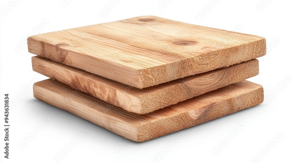 Three wooden boards stacked on top of each other Three wooden boards stacked on top of each other