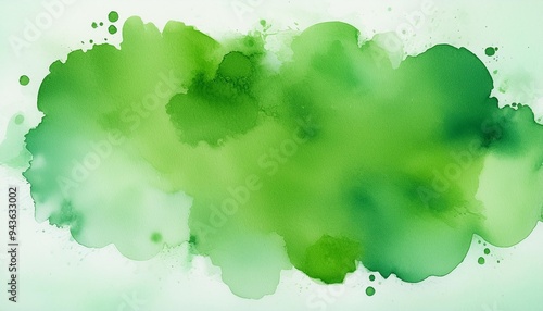 green watercolor background texture blotches of watercolor paint textured pastel green paper light green watercolor wash with abstract blob design