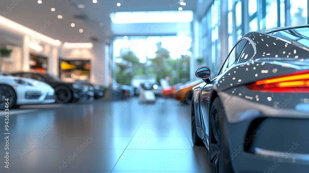 Blurry Car Dealership Showroom Interior Blurry Car Dealership Showroom Interior