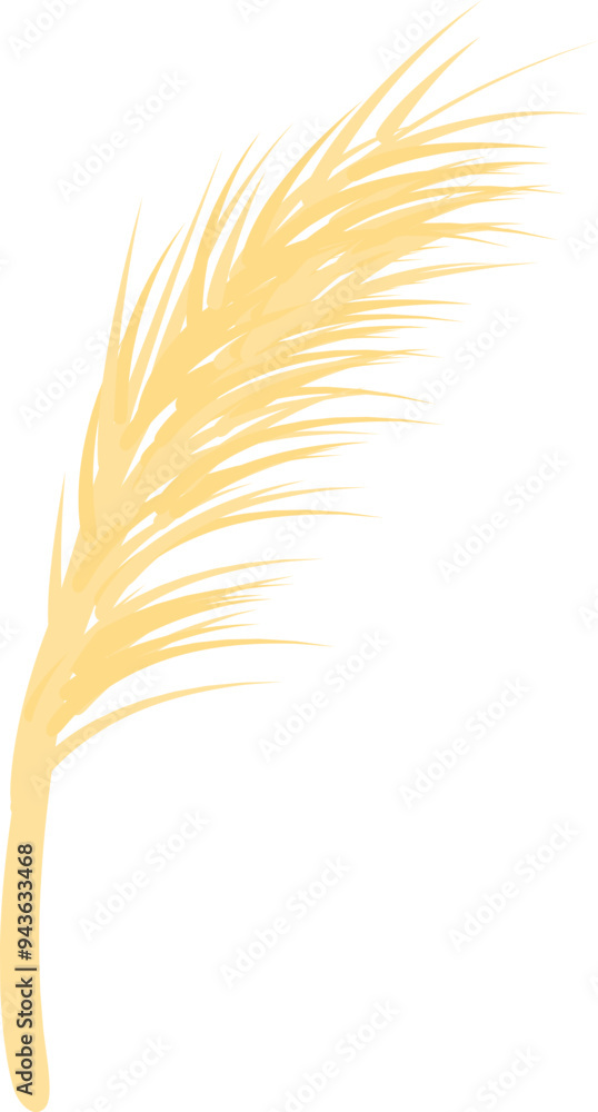 Golden wheat stalk growing with kernels still attached representing agriculture and food production Golden wheat stalk growing with kernels still attached representing agriculture and food production