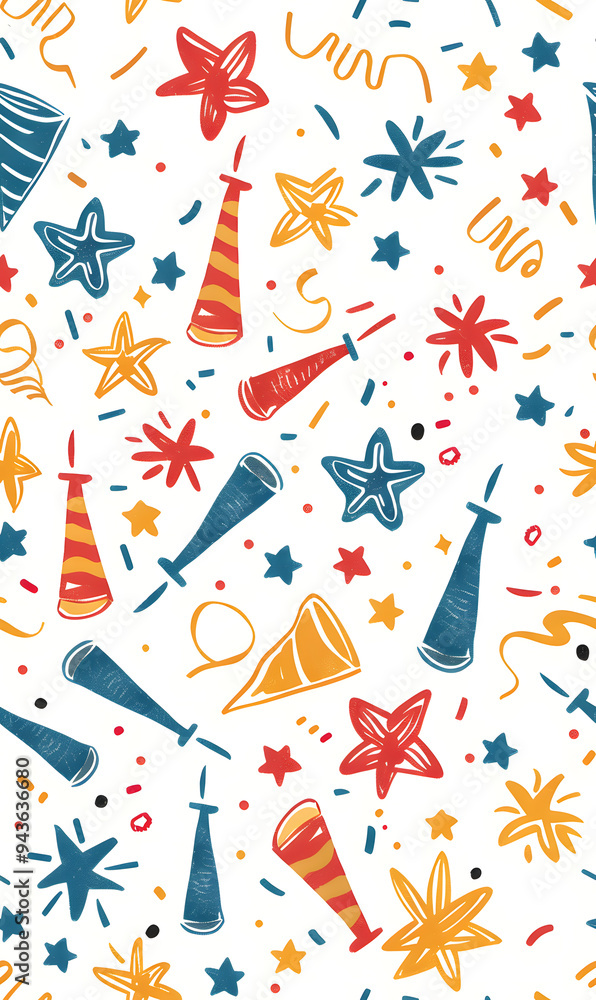 New Year and Christmas 2d cartoon or graphic advertising background, Seamless pattern New Year and Christmas 2d cartoon or graphic advertising background, Seamless pattern