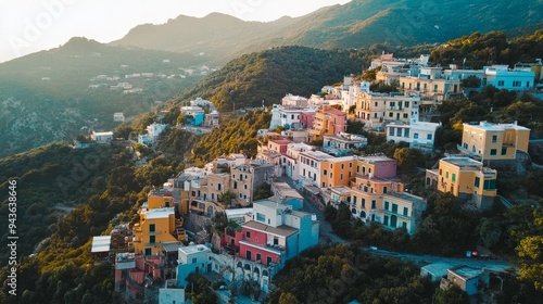 Ischia mountain structures from drone