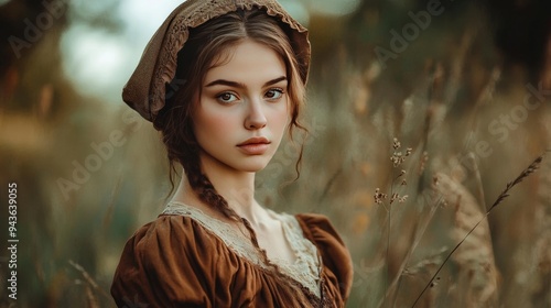 Peasant girl in thrush costume