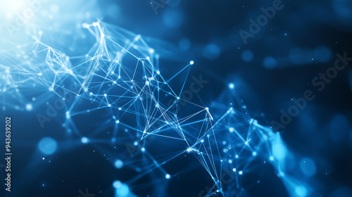 Abstract Blue Digital Network. Abstract blue network of connections ideal for technology-related designs.