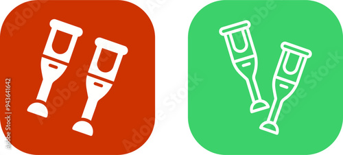Crutches Vector Icon