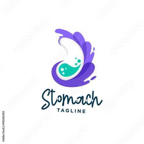 stomach logo with painting concept
