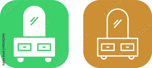Dressing Table Vector Icon