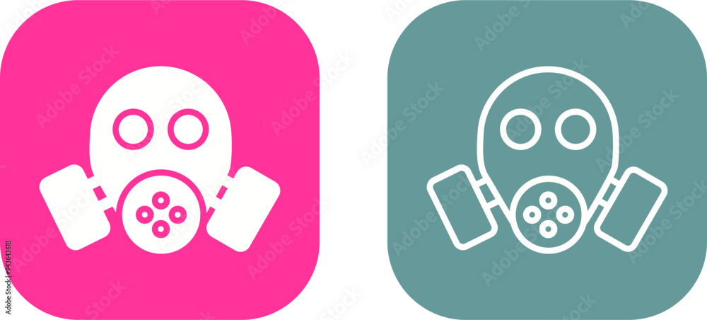 Gas Mask Vector Icon Gas Mask Vector Icon