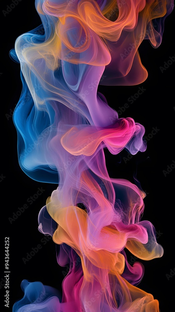 Colorful Smoke on Black Background, Abstract Image, Texture, Pattern Background, Wallpaper, Cover and Screen of Smartphone, Cell Phone, Computer, Laptop, 9:16 and 16:9 Format Colorful Smoke on Black Background, Abstract Image, Texture, Pattern Background, Wallpaper, Cover and Screen of Smartphone, Cell Phone, Computer, Laptop, 9:16 and 16:9 Format