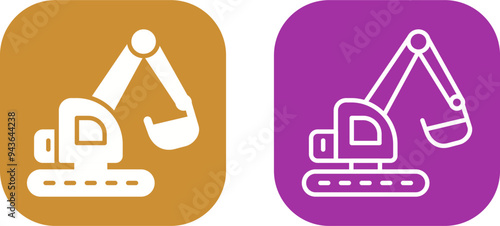 Excavator Vector Icon