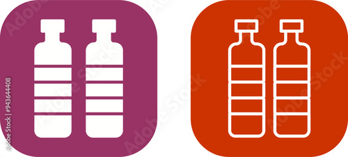 Bottle in Water Vector Icon
