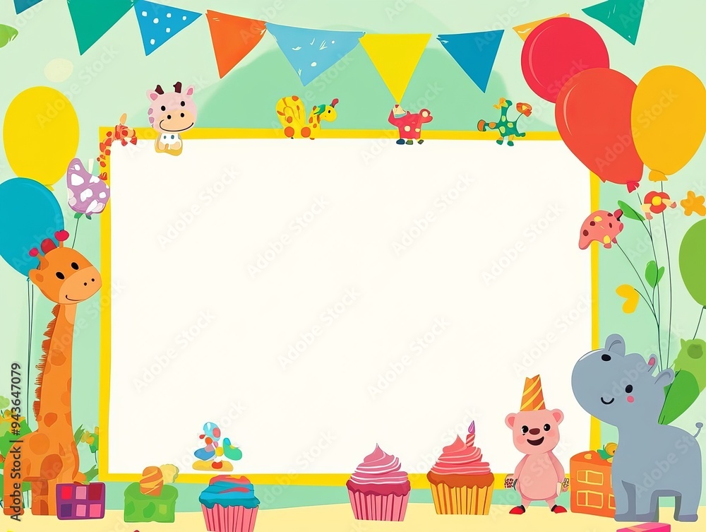 Birthday concept invitation template Birthday concept invitation template