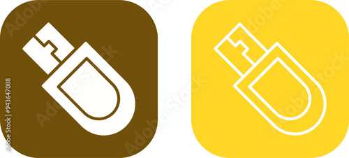 Bitcoin Usb Device Vector Icon