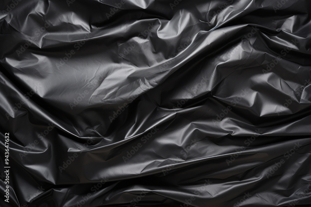 Processed collage of black cellophane garbage bag texture. Background for banner, backdrop Processed collage of black cellophane garbage bag texture. Background for banner, backdrop