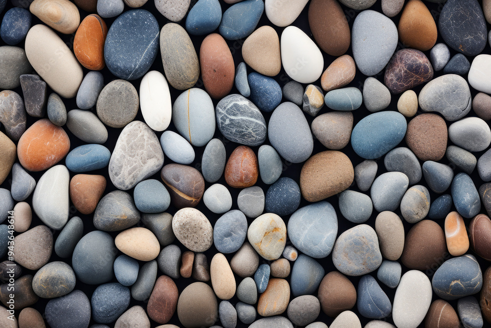 Processed collage of beach shore pebbles surface texture. Background for banner, backdrop Processed collage of beach shore pebbles surface texture. Background for banner, backdrop