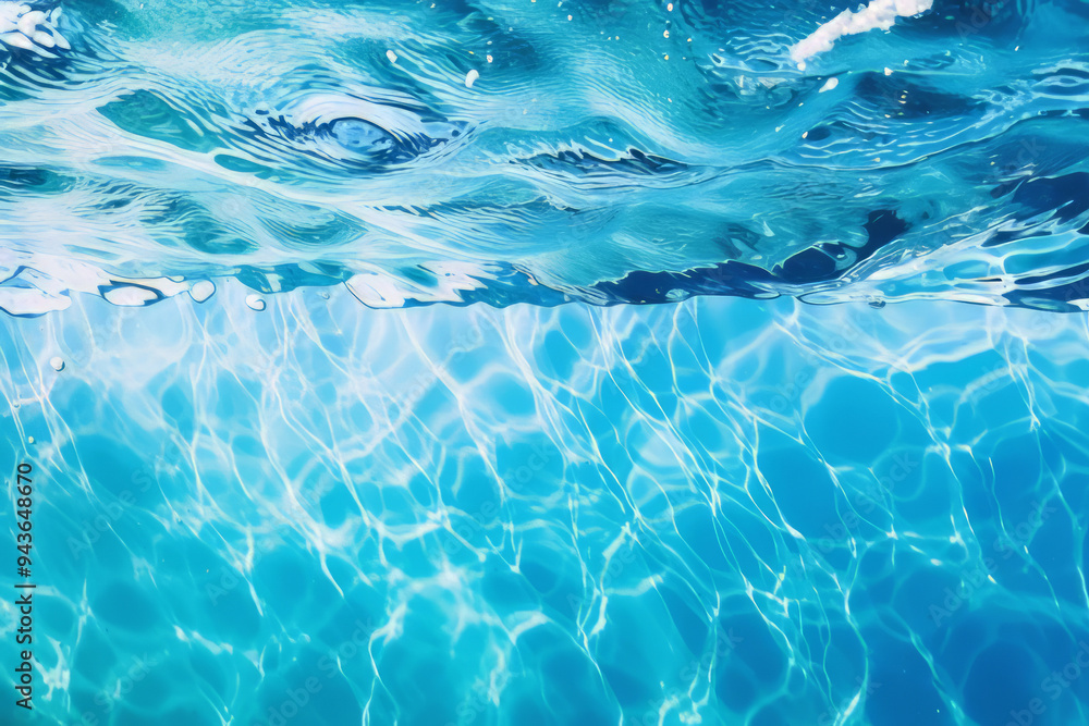 Processed collage of blue water waves texture in sunlight. Background for banner, backdrop Processed collage of blue water waves texture in sunlight. Background for banner, backdrop