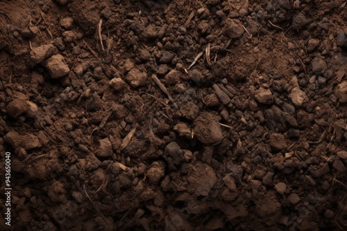 Processed collage of underground brown soil layer material texture. Background for banner