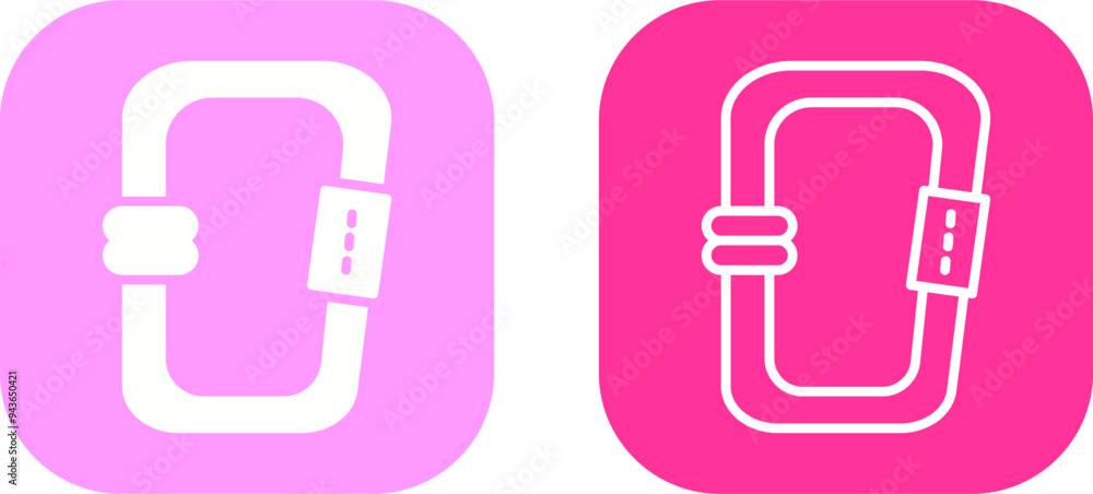 Carabiner Vector Icon Carabiner Vector Icon