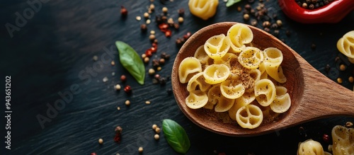 organic raw pasta and spice...