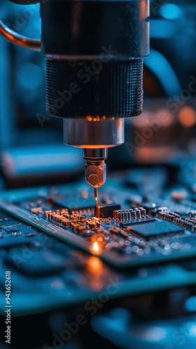 Precision Soldering on Circuit Board