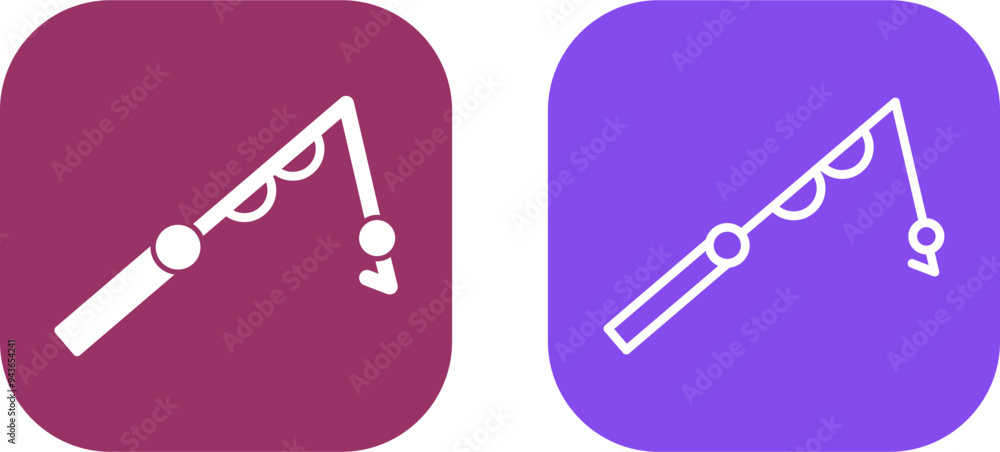Fishing Pole Vector Icon Fishing Pole Vector Icon