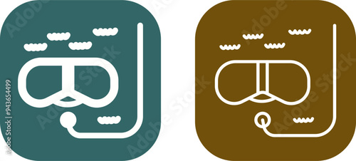 Snorkeling Vector Icon