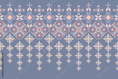 Geometric floral pattern background.