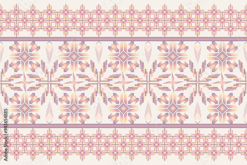 Geometric floral pattern background.