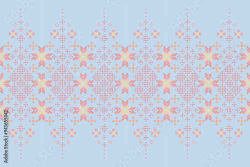 Geometric floral pattern  background.