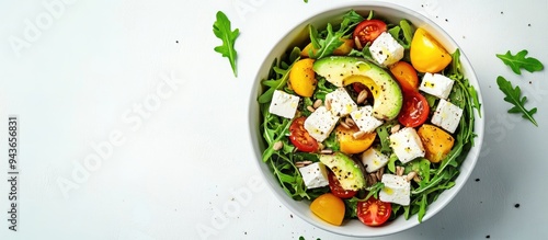 Avocado salad featuring yel...
