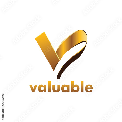 Elegant Valuable Letter V Logo Design | Modern Minimalist V Icon for Branding & Business