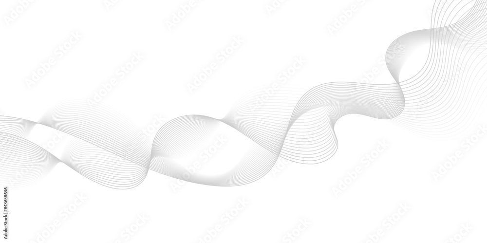 Gray wave curve lines abstract background with flowing particles. Digital energy waves technology concept. Modern backdrop design for business, presentation, banner Gray wave curve lines abstract background with flowing particles. Digital energy waves technology concept. Modern backdrop design for business, presentation, banner
