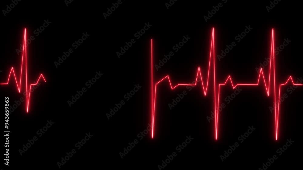 Glowing neon heartbeat pulse line animation. Neon heartbeat monitor ekg line animation. Medical laboratory concept. Glowing neon heartbeat pulse line animation. Neon heartbeat monitor ekg line animation. Medical laboratory concept.