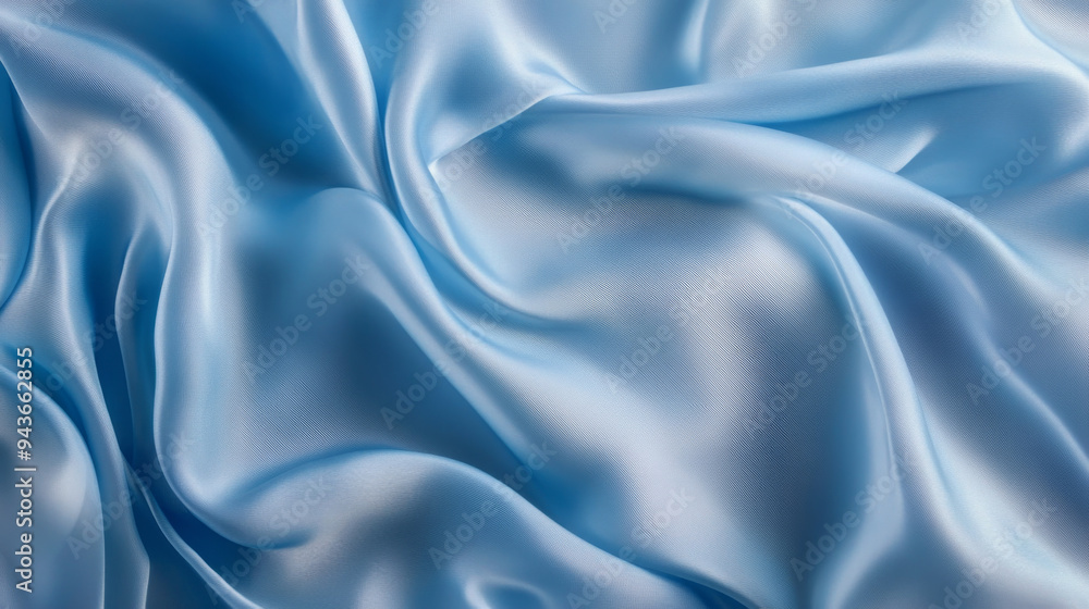 Close-up of light blue satin fabric with soft, flowing folds, showcasing its smooth texture and elegant, glossy finish.
Close-up of light blue satin fabric with soft, flowing folds, showcasing its smooth texture and elegant, glossy finish.