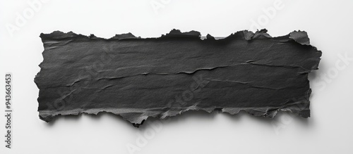 black torn paper set agains...