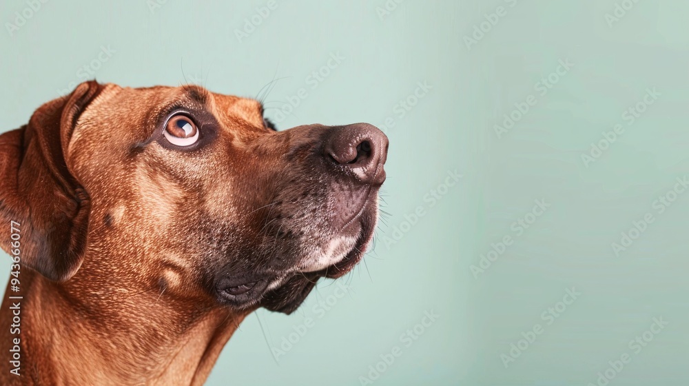 Obraz premium Rhodesian Ridgeback Dog, Attentive Look
