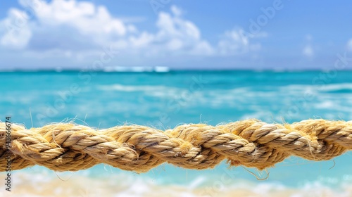 Sunny Beach with Rope, Copyspace