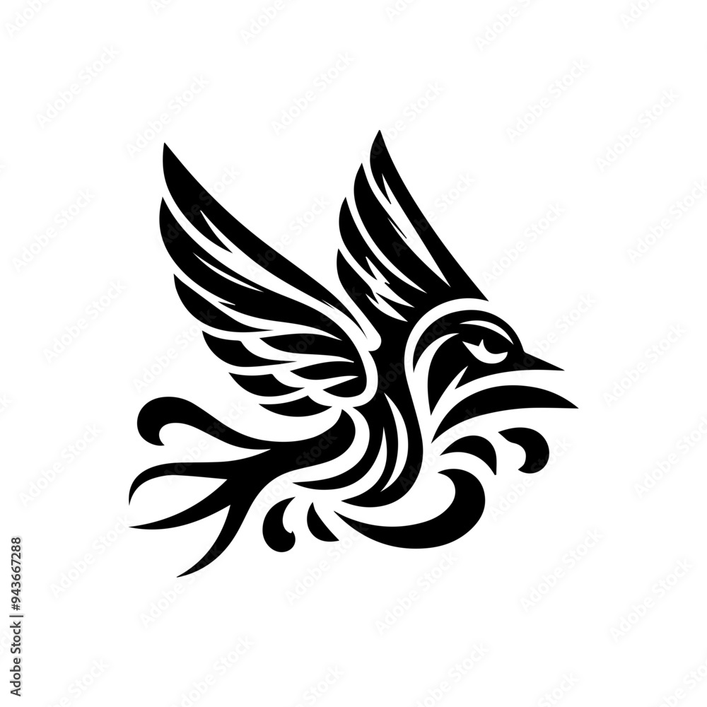 Obraz premium Tribal Hummingbird tatoo