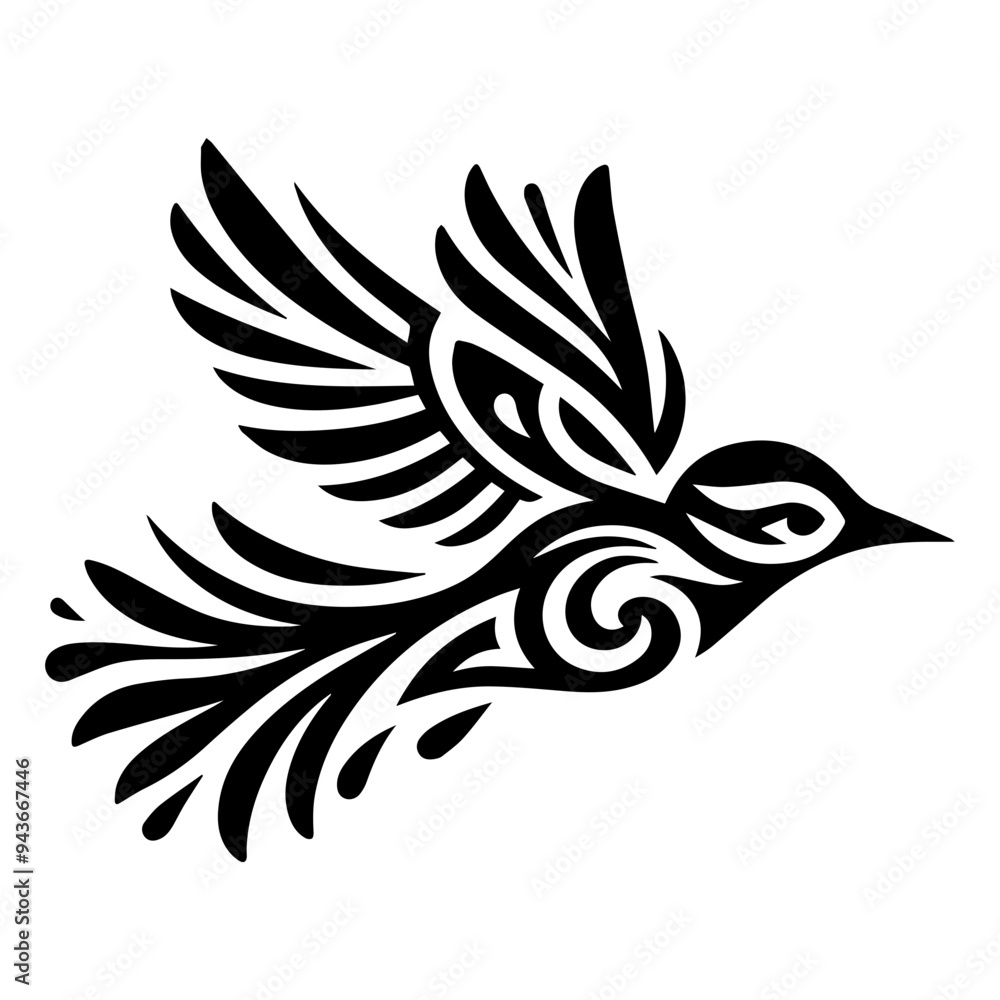 Tribal Hummingbird tatoo Tribal Hummingbird tatoo