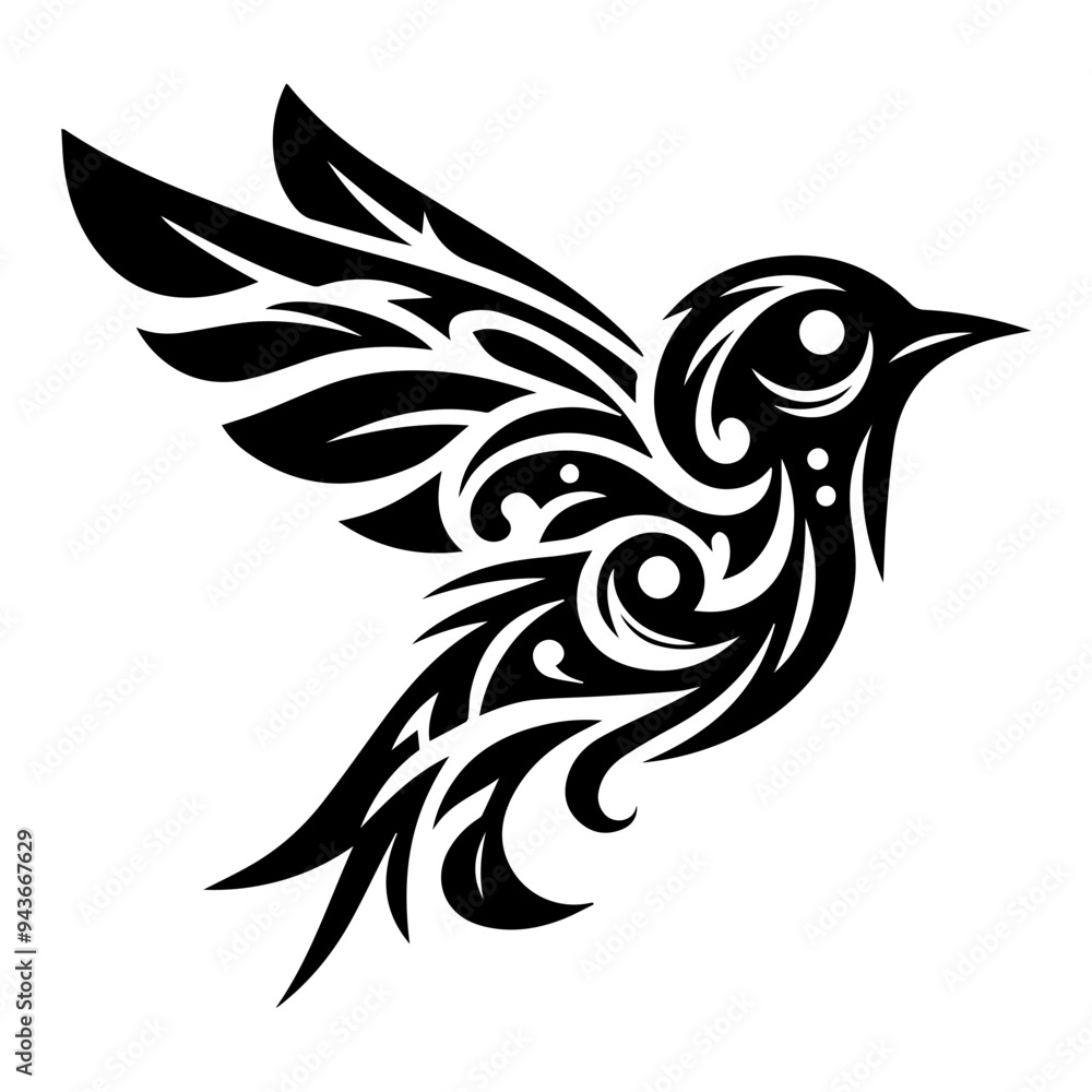 Tribal Hummingbird tatoo Tribal Hummingbird tatoo
