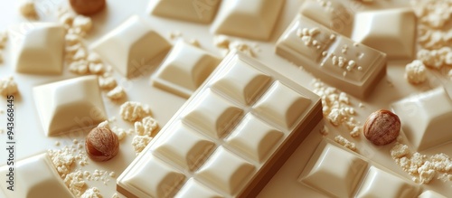 White chocolate with a nut ...