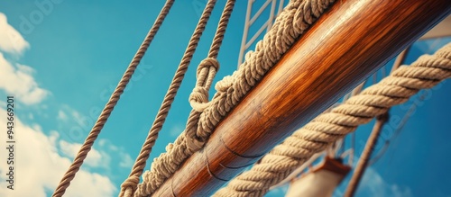 A rope ladder on an antique...