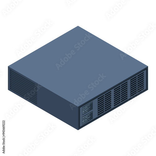 Isometric server. Server racks. Server boxes isolated. Network server room. Computer network technology. Vector illustration