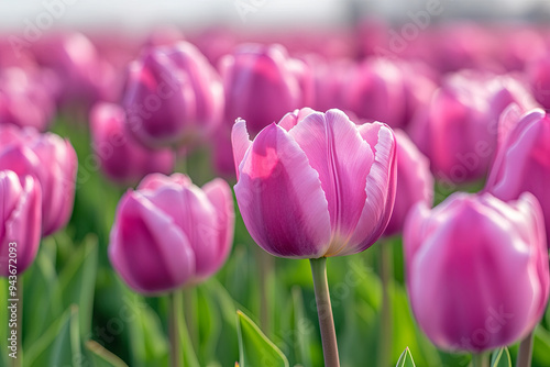 Blooming tulip field in the Netherlands
 photo