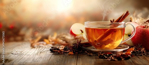 Spiced apple herbal tea. wi...