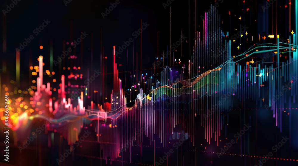 Vibrant High-Resolution Stock Chart Illustrating Financial Data Points. Vibrant High-Resolution Stock Chart Illustrating Financial Data Points.