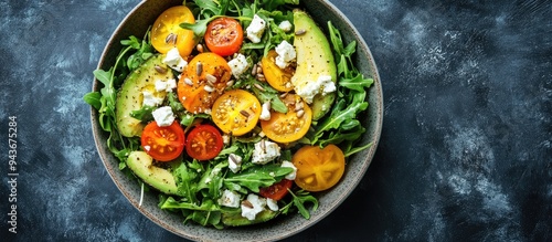 Avocado salad featuring yel...