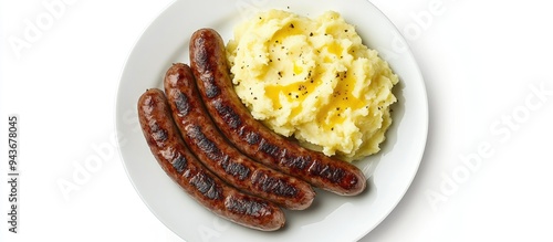 Fried meat sausages accompa...